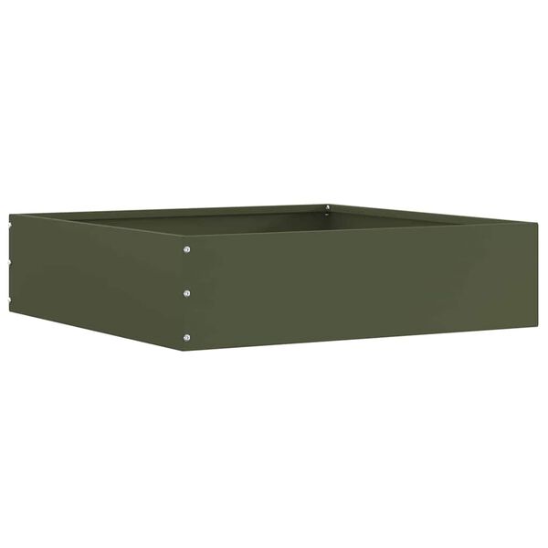 vidaXL Tuinrand 6 pcs Olijf Groen 50 x 50 x 13 cm Staal