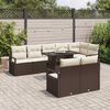 vidaXL Tuin Sofa Set met opslag 9 pcs Bruin Poly riet