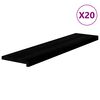 vidaXL Traptreden 20 st 110x25x2 cm massief eikenhout bruin-zwart