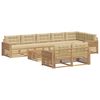 vidaXL Buiten bankenset 9 st Wit en Beige Polyester