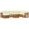 vidaXL Buiten bankenset met kussen 7 pcs Natuurlijk en Cr&egrave;me
