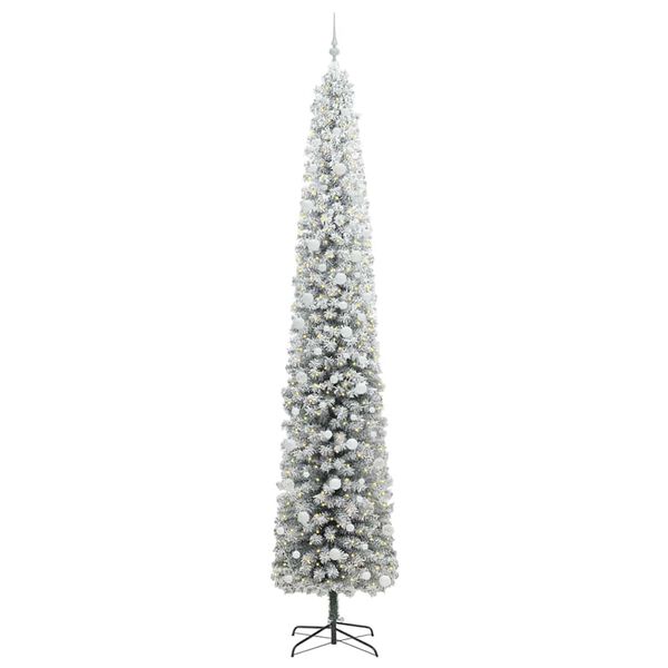 vidaXL Kunstkerstboom Groen 270 cm PVC en Staal en Kunststof