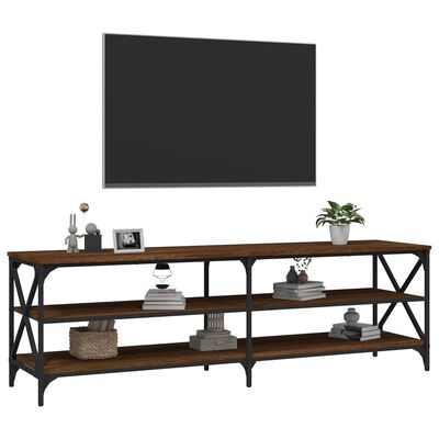 vidaXL Tv-meubel 160x40x50 cm bewerkt hout bruin eikenkleur