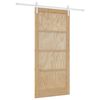 vidaXL Schuifdeur 93 x 202 cm Bewerkt hout Natuurlijk en Wit