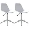 vidaXL Eetkamerstoelen draaibaar 2 st PP wit