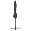 vidaXL Zweefparasol met paal en LED-verlichting 300 cm antracietkleur