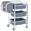 vidaXL Keukenwagen met kunststof containers 82x43,5x93 cm