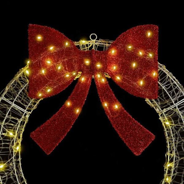 vidaXL Krans met 150 LED Warmwit 120 cm Acryl