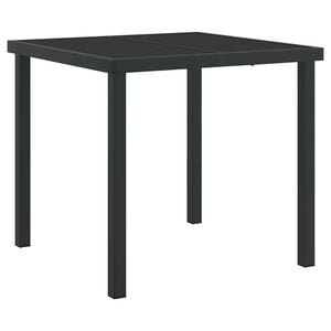 vidaXL Tuinstafel Zwart 80 x 80 x 73 cm Metaal