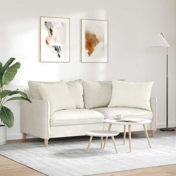 vidaXL Sofa Kussens 2 stuks Crème 70 x 50 cm Cordstof