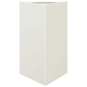 vidaXL Plantenbak driehoek 50x43x75 cm staal wit