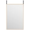 vidaXL Deurspiegel 40x60 cm glas en aluminium goudkleurig