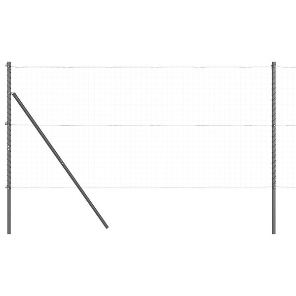 vidaXL Hek Post Anders 52 pcs Grijs 3,2 x 3,2 x 200 cm Staal