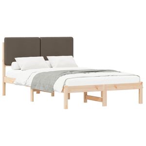 vidaXL Bedframe met Gevoerd Hoofdgedeelte Taupe 120 x 190 cm
