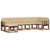 vidaXL Buiten bankenset met kussen 7 pcs Natuurlijk en Beige