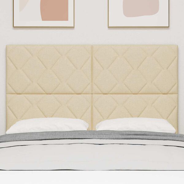 vidaXL Hoofdbord Cr&egrave;me 160 cm Stof