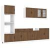 vidaXL 7-delige Keukenkastenset Lucca bewerkt hout bruin eikenkleur
