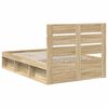 vidaXL Bedframe met hoofdeinde Sonoma 120 x 200 cm Massief grenenhout