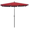 vidaXL Parasol met paal 210x140 cm bordeauxrood