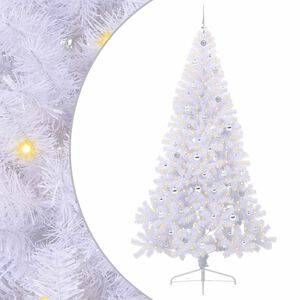 vidaXL Kunstkerstboom met 300 LED Wit 240 cm PVC en staal