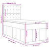vidaXL Boxspring met matras stof lichtgrijs 80x200 cm