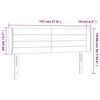 vidaXL Hoofdbord met randen 147x16x78/88 cm stof zwart