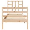 vidaXL Bedframe met hoofdbord massief hout