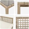 vidaXL Tuin eettafelset 5 pcs Beige poly rattan