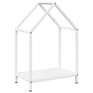 vidaXL Brandhoutrek 40x25x60 cm koudgewalst staal wit