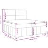 vidaXL Boxspring met matras stof taupe 200x200 cm