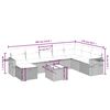 vidaXL 9-delige Loungeset met kussens poly rattan gemengd beige