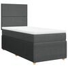 vidaXL Boxspring met matras stof donkergrijs 90x190 cm