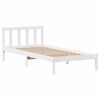 vidaXL Bedframe zonder matras massief grenenhout wit 75x190 cm
