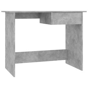 vidaXL Bureau 100x50x76 cm bewerkt hout betongrijs