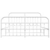 vidaXL Bedframe met hoofd- en voeteneinde metaal wit 160x200 cm