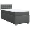 vidaXL Boxspring met matras stof donkergrijs 100x200 cm