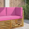 vidaXL Buiten bankkussen 3 pcs Roze Polyester