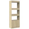 vidaXL Hoge kast 63x33x180 cm bewerkt hout sonoma eikenkleurig