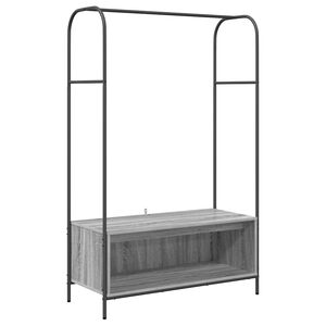 vidaXL Kledingrek Grijs 100 x 44 x 160 cm Bewerkt hout