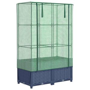 vidaXL Plantenbak verhoogd met kashoes 80x40x138 cm rattanlook