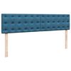 vidaXL Ottoman bed met matras 200x200 cm fluweel donkerblauw