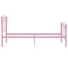 vidaXL Bedframe met voetbaldesign metaal roze 90x200 cm