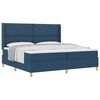 vidaXL Boxspringbed met hoofdeinde Blauw 200 x 200 cm Stof