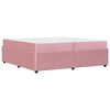 vidaXL Bedframe met matras Roze 200 x 200 cm Stof
