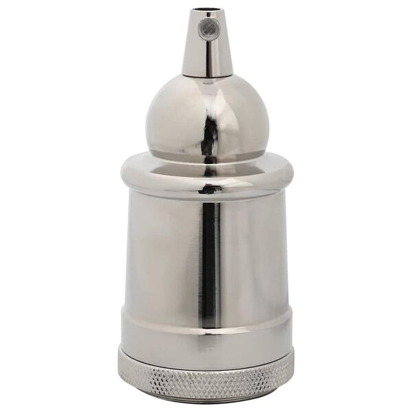 vidaXL Lamphouders 2 st nikkel satijn E27