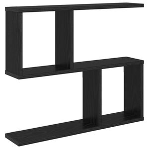 vidaXL Wandplank Zwart eiken 60 x 12 x 50,5 cm Bewerkt hout