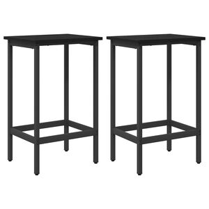 vidaXL Barkruk 2 st Zwart eiken 40 x 32 x 64 cm Bewerkt hout