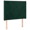 vidaXL Hoofdbord met randen 83x16x118/128 cm fluweel groen