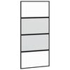 vidaXL Schuifdeur met beslag 102,5x205 cm gehard glas en aluminium