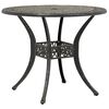 vidaXL Tuintafel &Oslash; 90x75 cm gietaluminium bronskleurig